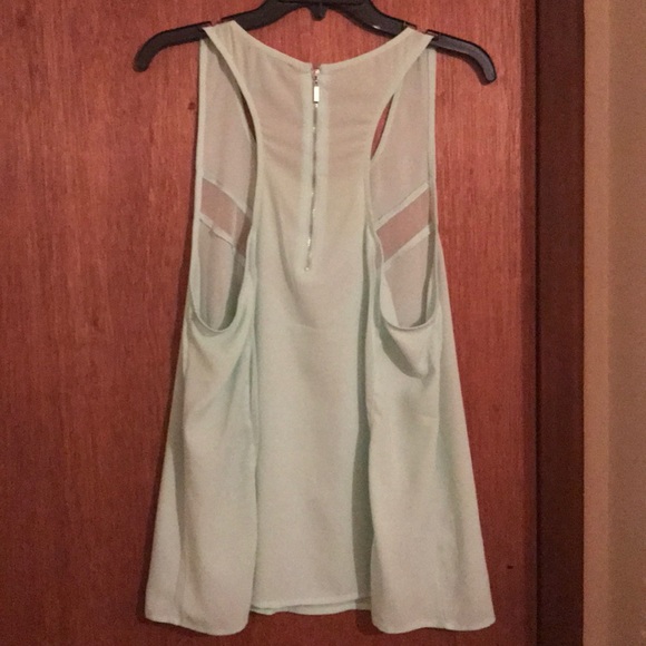 BKE Mint Chiffon Tank Top - Picture 4 of 5